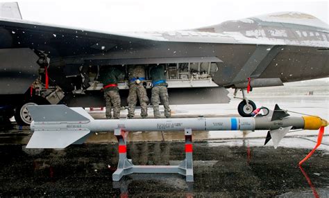 Arming F 22 Raptor Fighter Jets With Air To Air Missiles Global