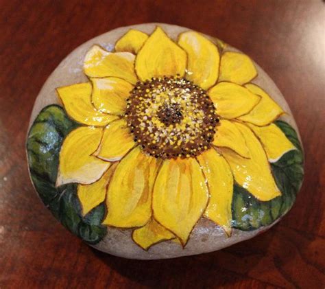 Image Result For Painted Rocks Sunflowers Rock Painting Flowers Rock