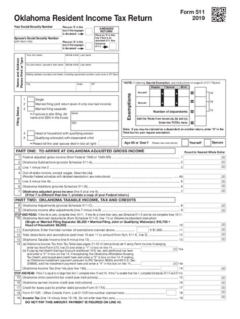 Form 511 Oklahoma 2022 Fill Out And Sign Online Dochub