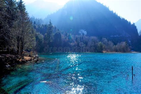 Colorful Lake In Jiuzhaigou China Stock Image Image Of Heaven