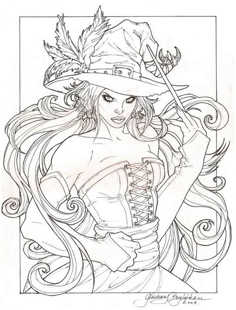 Witchy Lineart By Ranalea Deviantart On DeviantART Coloring For Adults Pinterest