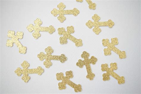 Cross Confetti Baptism Confetti Glitter Cross Confetti Etsy