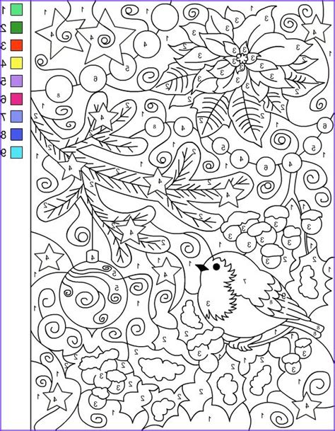 Color By Number For Adults Fun Coloring Page