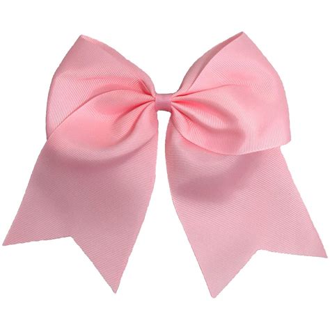 1 Light Pink Cheer Bow For Girls 7 Large Hair Bows With Ponytail Hold