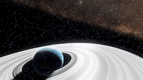 Ringed Earth Like World Orbiting Neutron Star 21000ly From Sol Has