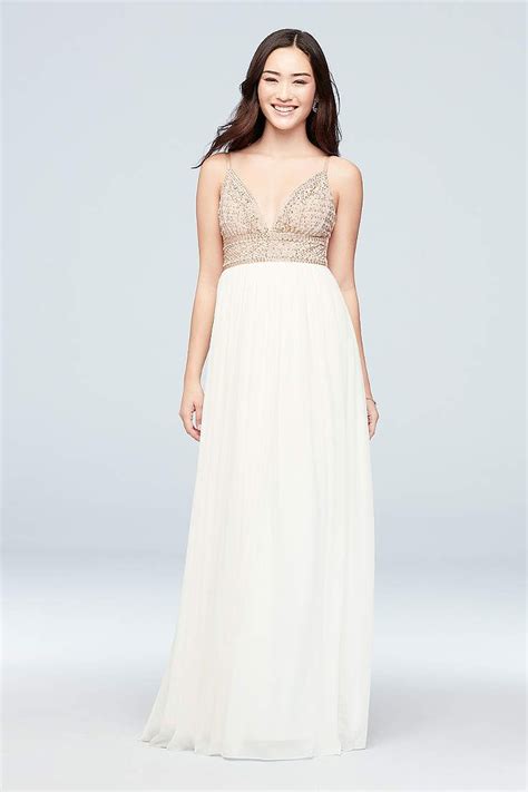 View Long Speechless Dress At David S Bridal White Bridal Dresses Prom Dresses Gowns