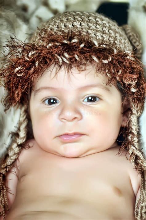 Cute Little Newborn Baby Boy Stock Image Image Of Grandson Flower