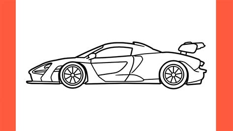 How To Draw A Mclaren Senna Easy Drawing Mclaren Senna Sports Car 2019 Step By Step Youtube