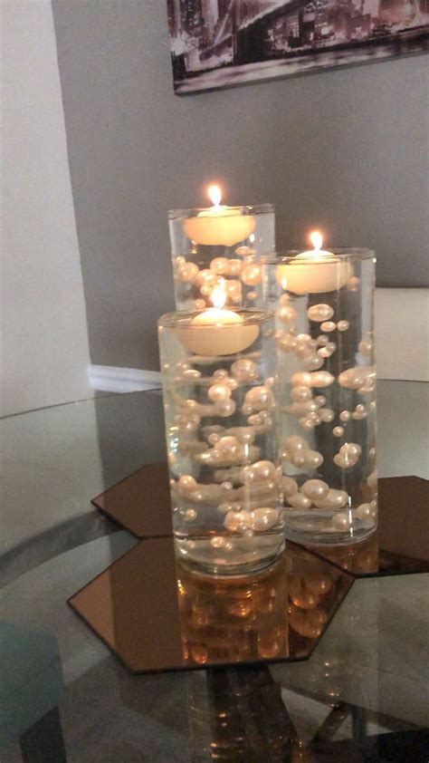 Floating Pearl Centerpiece Video Floating Candle Centerpieces Wedding Candle Wedding