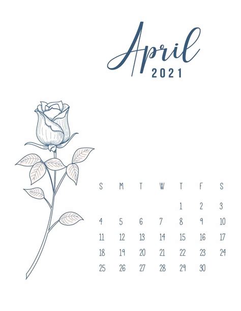 Free Printable Calendar 2021 Floral World Of Printables Framed