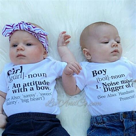 Girl Boy Twins Matching Outfits Preemie Twin Clothes Boy Girl Twin