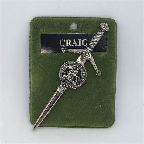 Clan Crest Kilt Pins Craig Of Wester Dunmore Kirk Wynd Highland House