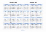 Calendrier 2021 2022 à imprimer gratuit en PDF et Excel