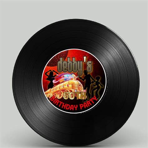 Editable Vinyl Record Label Disco Party Vinyl Soul Train Etsy