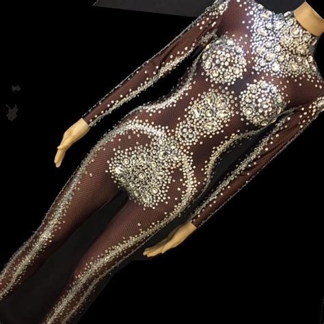Us 35000 Drag Queen Costumes Sparkly Rhinestone Bodysuit Crystal