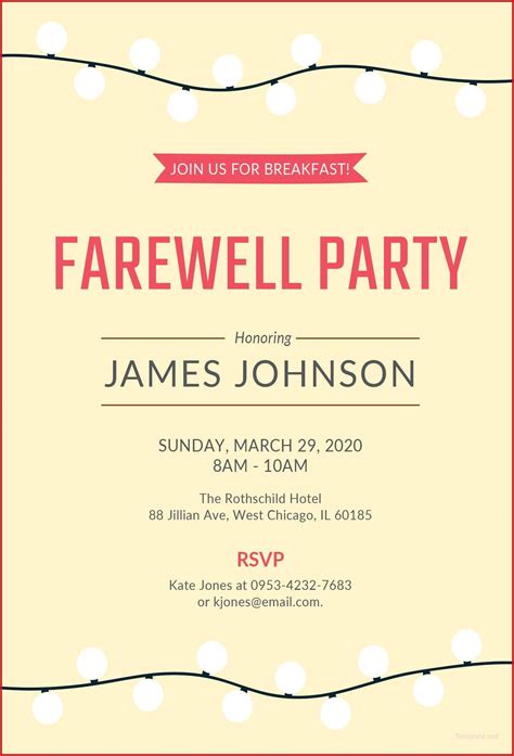 18 Farewell Invitation Template | Party invite template, Farewell party ...