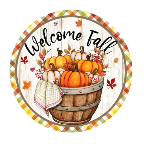 Welcome Fall Wreath Sign Metal Wreath Sign Signs For Etsy