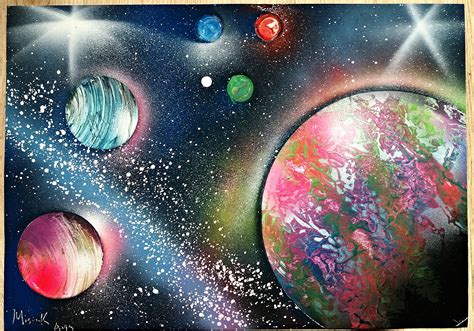 Planets In Space Painting Lk