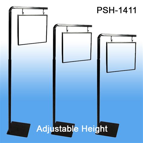 Pallet Sign Holder Adjustable Height Square Wedge Base Metal