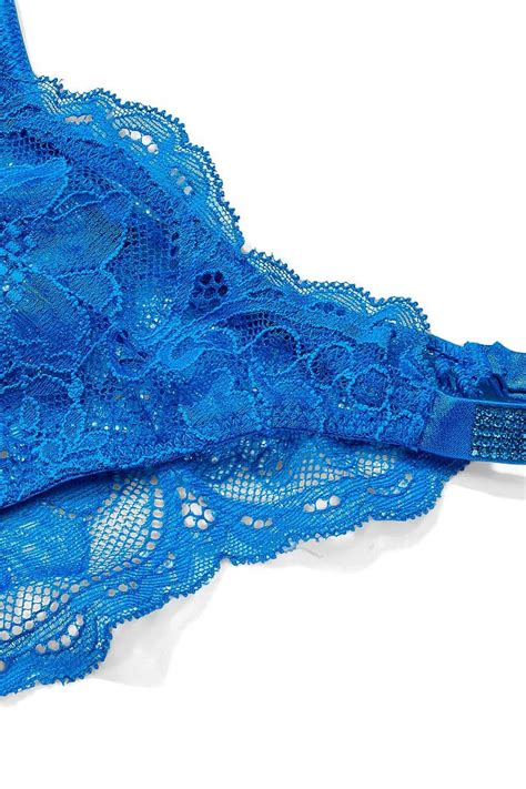 Buy Victorias Secret Enamel Blue Lace Shine Strap Brazilian Knickers