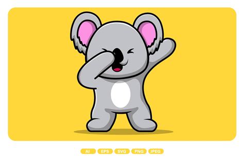 Cute Koala Dabbing Graphic By Mokshastuff · Creative Fabrica