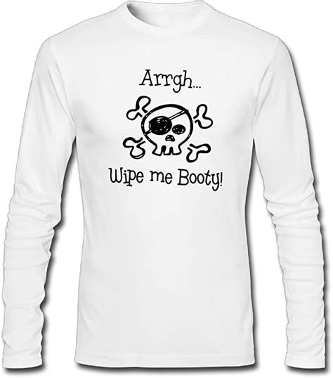 Decalsbyad Wipe Me Booty Mens Funny Printed T Shirt Long Sleeve Under
