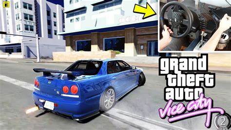 Drifting In Gta Vice City Map With Thrustmaster T Rs Gt Assetto
