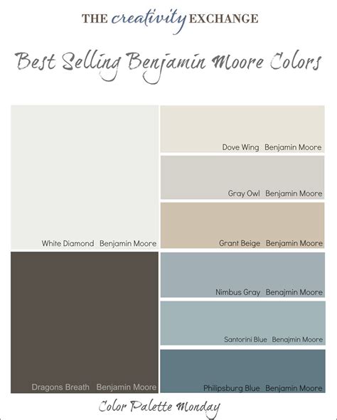 White Dove Benjamin Moore Paint Color Palette For Interior Ph