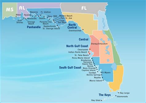 Florida And Alabama Gulf Coast Beach Vacation Rentals Maps And