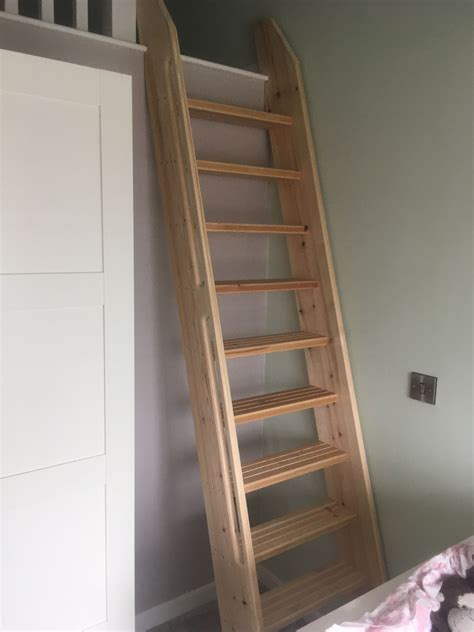 8hours To Construct This Ships Ladder Ship Ladder Wood Ladder Loft
