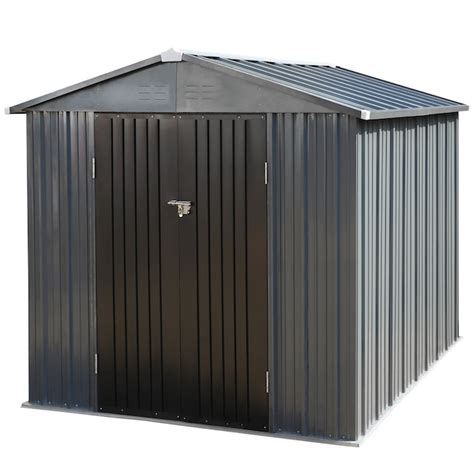 Veikous 10 Ft X 10 Ft Galvanized Steel Storage Shed With Floor Frame