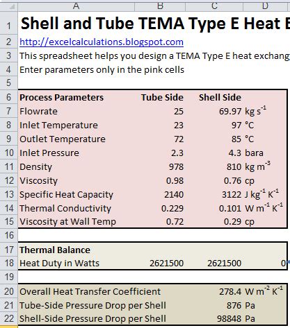 You can press shift+f9 to recaculate the active sheet and press f9 to recaculate all open documents. TEMA Type E Heat Exchanger Design | Excel Calculations