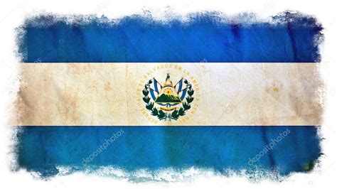 Bandera Grunge El Salvador Fotograf A De Stock Alexis