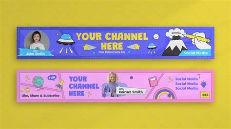 Kids Channel Banner Template Graphics Motion Array