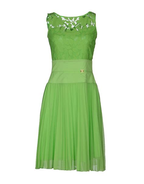 Class Roberto Cavalli Kneelength Dress In Green Light Green Lyst