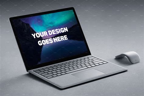 microsoft surface laptop mock  creative photoshop templates creative market