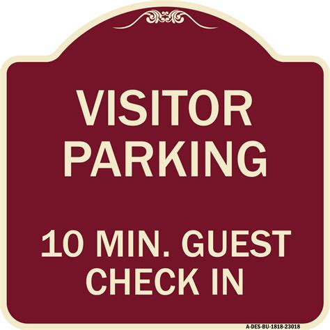 Signmission Designer Series Sign Reserved Parking Sign Visitor