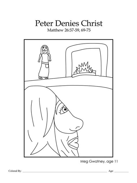 Kids Color Me Bible Chapter 48 Peter Denies Christ Kids Talk