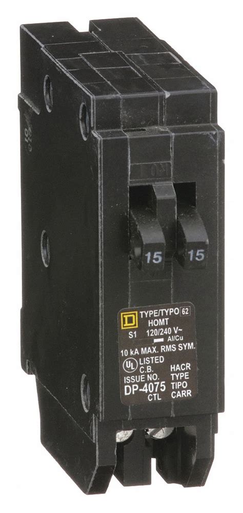 Square D Miniature Circuit Breaker Amps 15 A Circuit Breaker Type