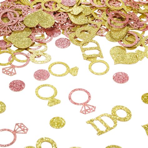 Buy 350 Pieces Wedding Confetti Gold Table Confetti Rose Gold I Do