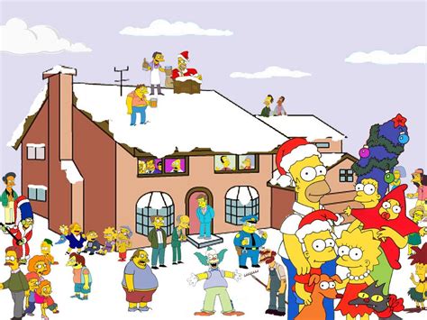 Tapety Ilustrace Kreslená Pohádka Simpsonovi Vánoce Homer Simpson