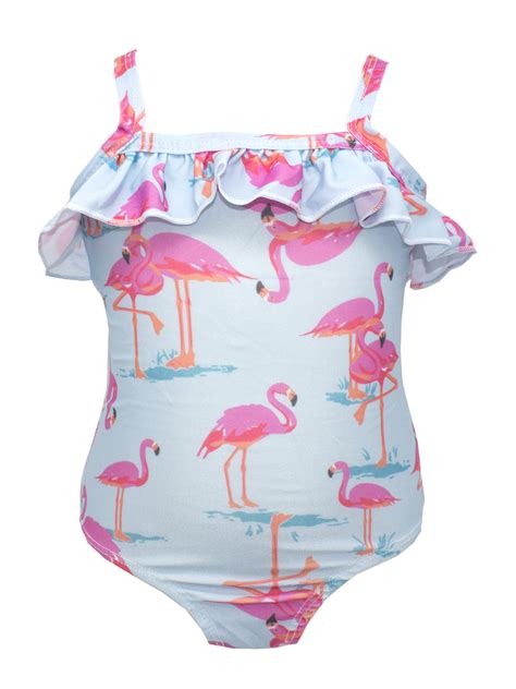 Stylesilove Baby Toddler Girls Lovely Flamingo Patterned Ruffled Tier