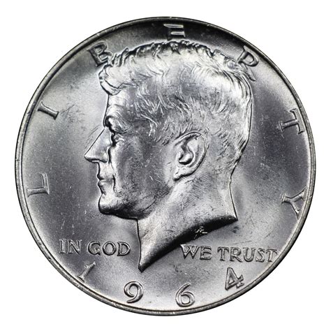 1964 Us Kennedy Silver Half Dollar Original Skin Coins