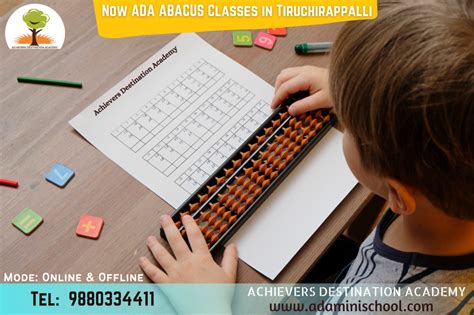 Achievers Destination Academy Ada Abacus Classes Now In Tiruchirappalli