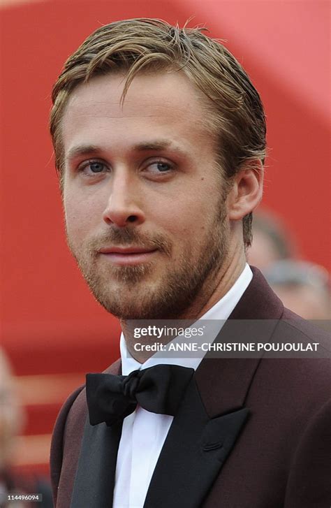 Canadian Actor Ryan Gosling Poses On The Red Carpet Before The News