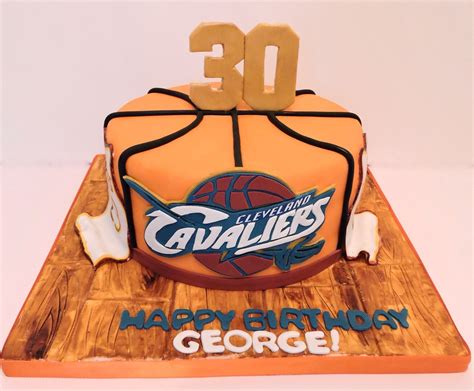 Cleveland Cavaliers Basketball Cake For Mans 30th Birthday