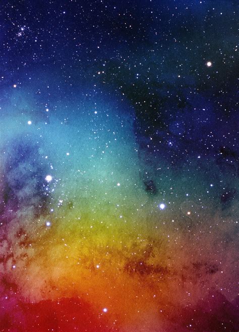 Download Wallpaper 1440x2880 Nebula Artwork Colorful Space Stars
