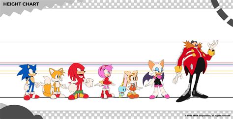 Official Height Chart For Characters In Sonic Dream Team By Tyson