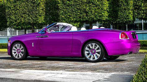 Car Convertible Grand Tourer Luxury Car Purple Car Rolls Royce Dawn