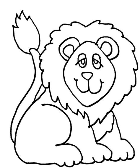 gambar singa yang mudah